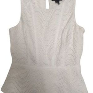 White House|Black Market-Eyelet Collection Blouse